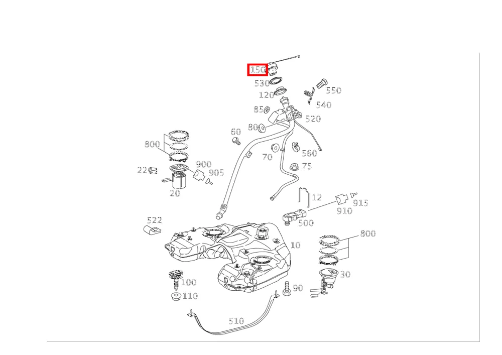 Крышка топливного бака для M W164, R W251 Mercedes-Benz A1644700030