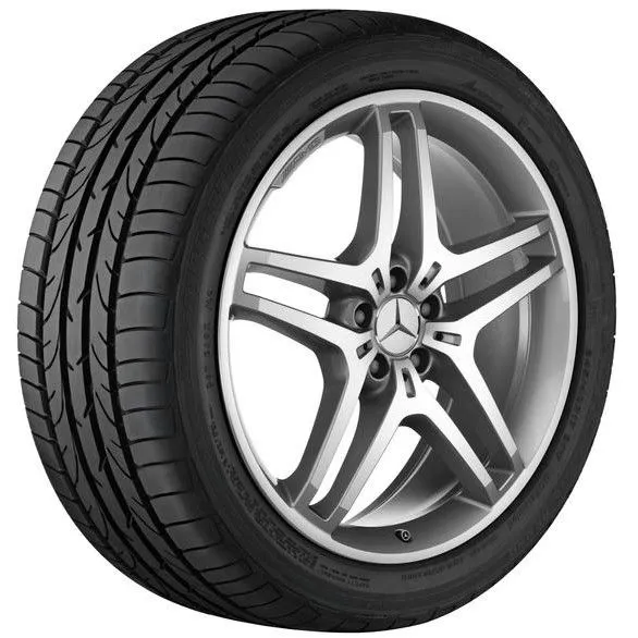 Колёсный диск AMG 5 двойных спиц 21" 9J x 21 ET53,5 серый титан Mercedes-Benz A16640137007X21