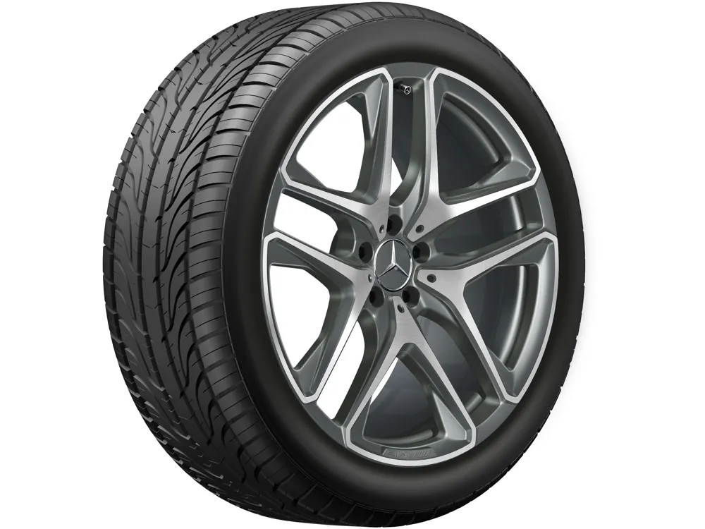 Колёсный диск AMG 5 двойных спиц 21" 10J x 21 ET51 серый титан Mercedes-Benz A16740142007X21