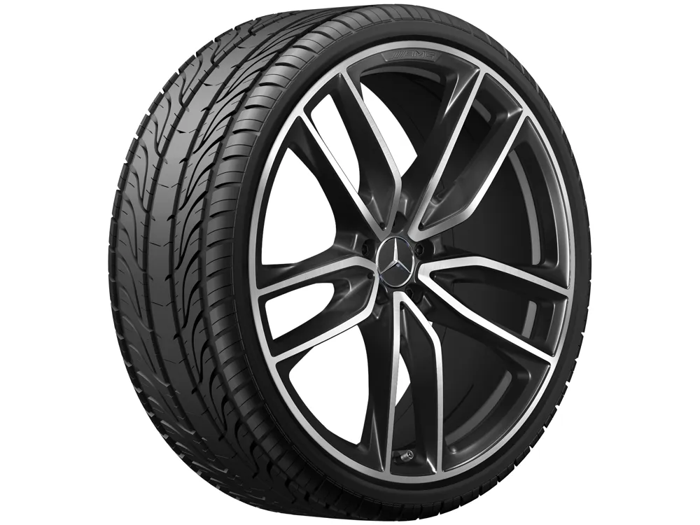 Колёсный диск AMG 5 двойных спиц 23" 9,5J x 23 ET45 чёрный Mercedes-Benz A16740177007X23