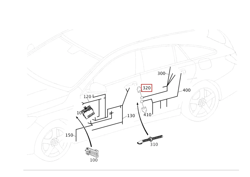 Жгут проводов для GLE купе, GLE и GLS Mercedes-Benz A1674407218