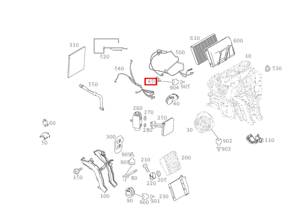 Регулятор вентилятора для A W169, C W205, B W245 Mercedes-Benz A1698200397