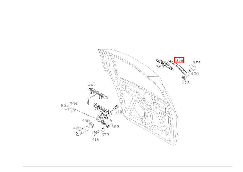 Рычаг стеклоочистителя задней двери для A W169, C W205 Mercedes-Benz A1698200644