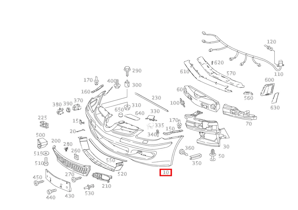 Бампер передний для SLK R171 Mercedes-Benz A1718852925
