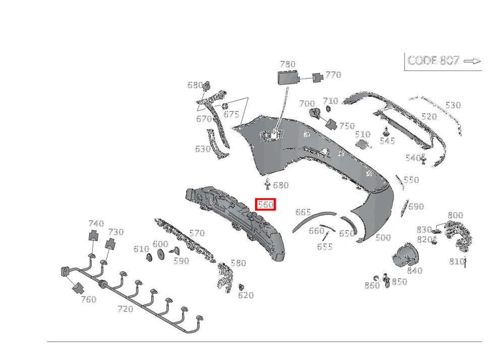 Деформируемый амортизатор бампера средний для SLK, SLC R172 Mercedes-Benz A1728853837