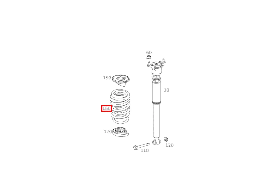 Пружина подвески маркировка 3 синие для CLA-класса 117 Mercedes-Benz A1763240304