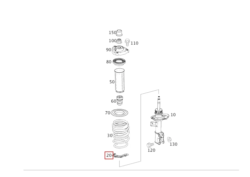 Витая пружина для CLA 180, CLA 200 Mercedes-Benz A1783211200