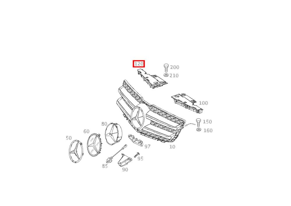 Опора правая для C-класса 204 Mercedes-Benz A2048851036
