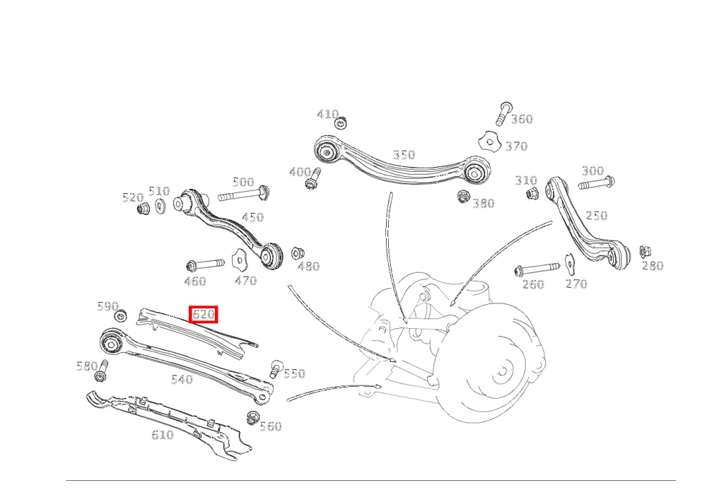 Облицовка реактивной тяги Mercedes-Benz A205352560064