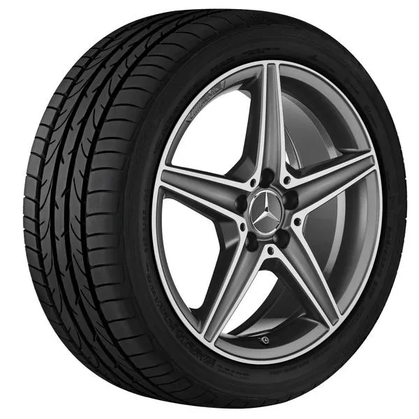 Колёсный диск AMG 5 спиц 18" 8,5J x 18 ET49 серый титан Mercedes-Benz A20540112007X21