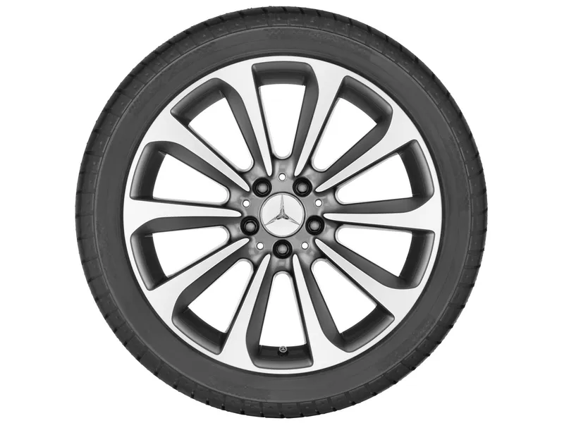 Колёсный диск 10 спиц 19" 8,5J x 19 ET56,5 серый Himalaya с проточкой Mercedes-Benz A20540130007X21