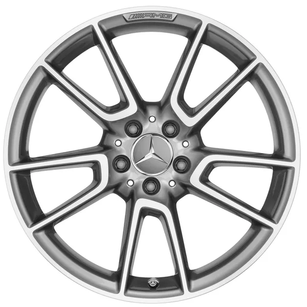 Колёсный диск AMG 5 двойных спиц 19" 8,5J x 19 ET52 серый титан с проточкой Mercedes-Benz A20540165007X21