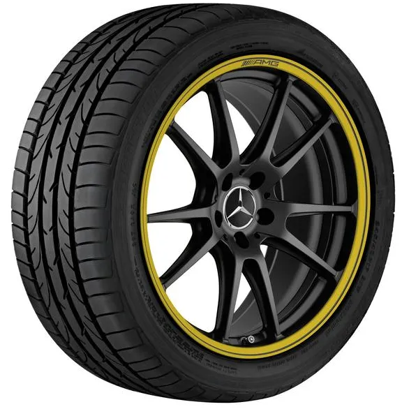 Кованый диск AMG 5 двойных спиц 19" 9J x 19 ET25 чёрный матовый с проточкой Mercedes-Benz A20540174009Y43