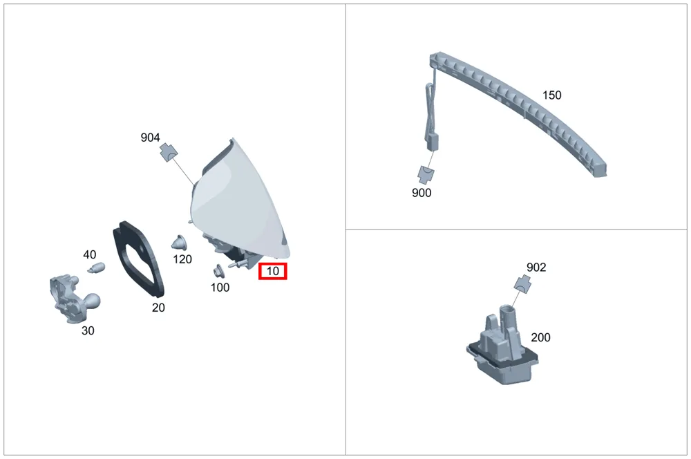 Задний фонарь в сборе Mercedes-Benz A205820026464