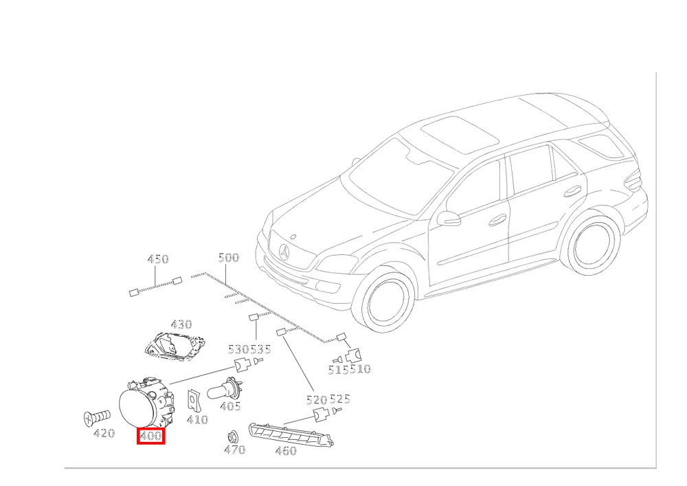 Противотуманная фара правая Mercedes-Benz A2098200856