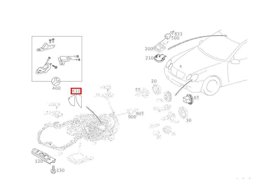 Плёнка для левостороннего движения для CLK-класса 209 Mercedes-Benz A2098260177