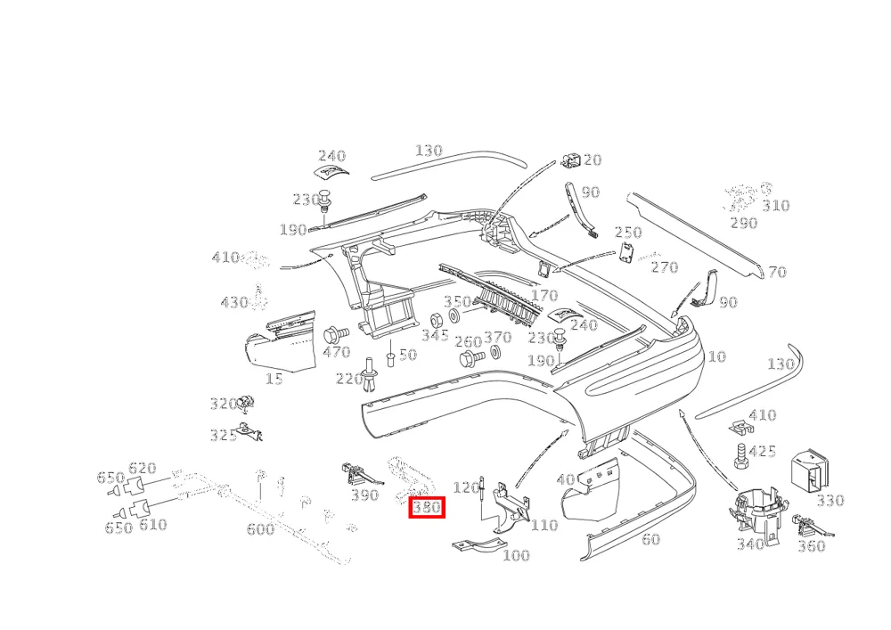 Антенна бесключевого доступа в заднем бампере для E W211, CLS W219 Mercedes-Benz A2118202475