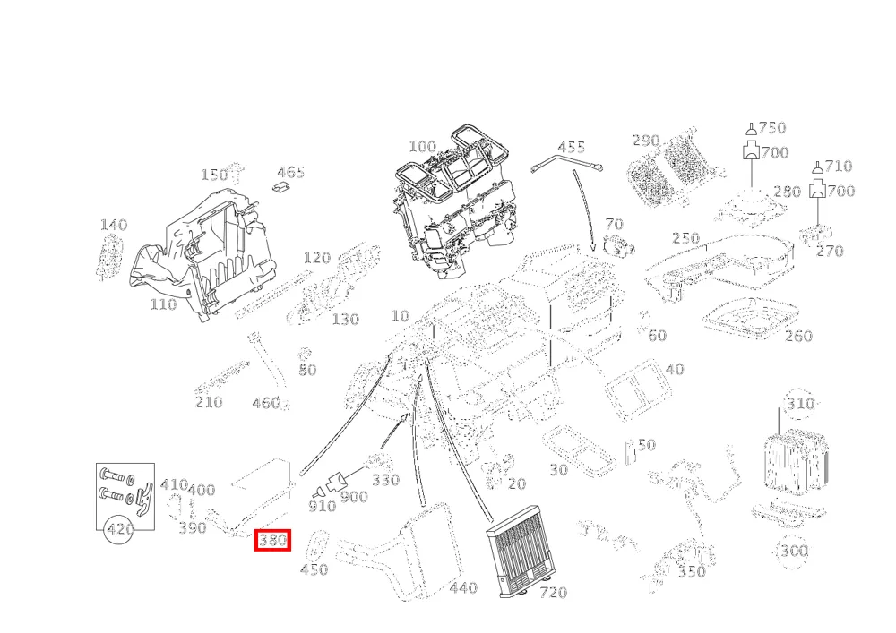 Испаритель для E W211 Mercedes-Benz A2118300758
