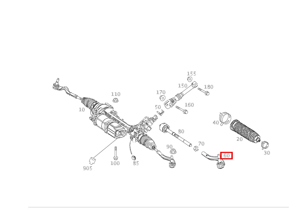 Рулевая тяга Mercedes-Benz A212330810064