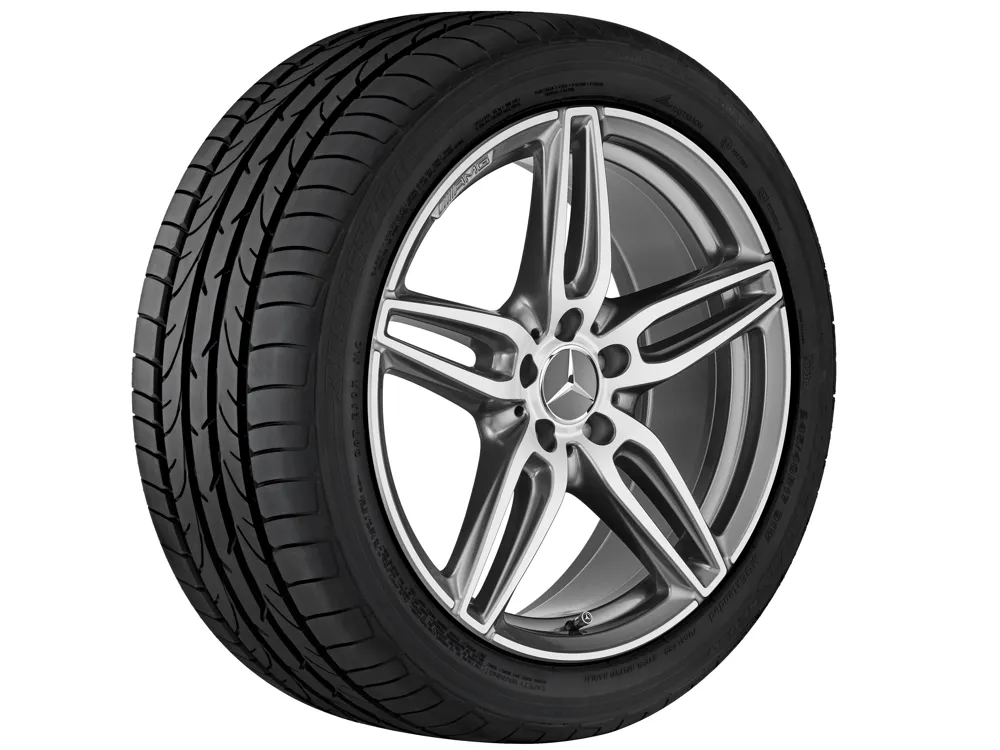 Колёсный диск AMG 5 двойных спиц 19" 8J x 19 ET43 серый титан Mercedes-Benz A21340120007X21