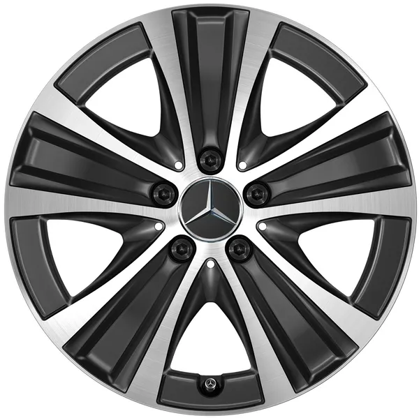 Колёсный диск 5 спиц 17" 7,5J x 17 ET40 чёрный с проточкой Mercedes-Benz A21340136007X23