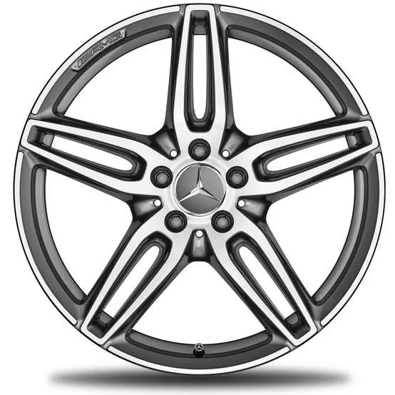 Колёсный диск AMG 5 двойных спиц 19" 8J x 19 ET20 серый титан Mercedes-Benz A21340138007X21