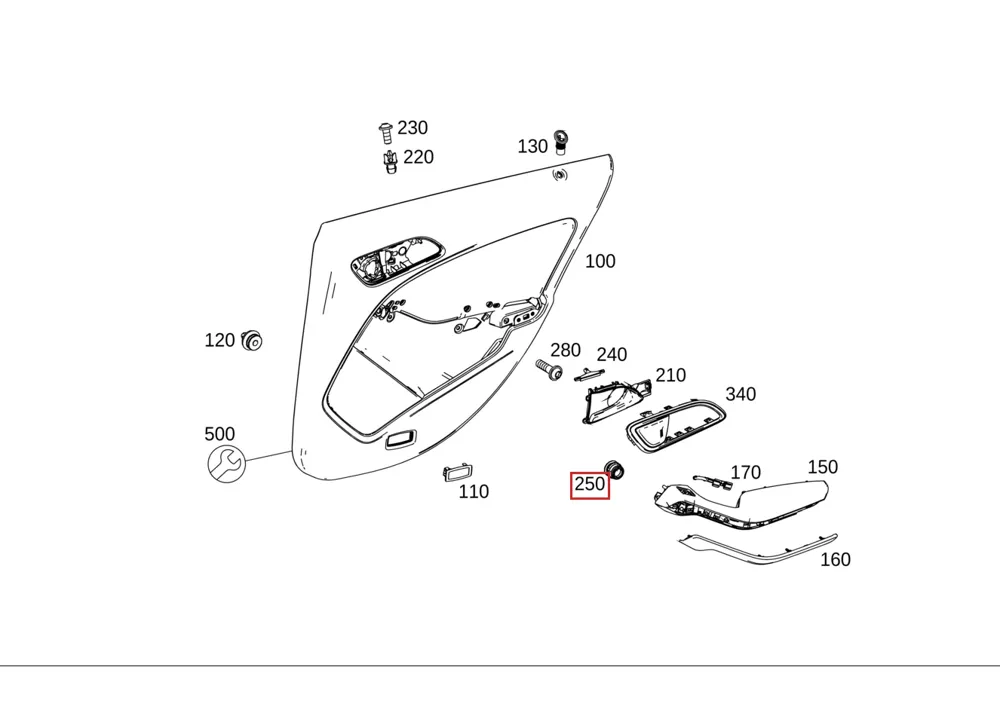 Молдинг для E-Класса седан, универсал Mercedes-Benz A2137306708