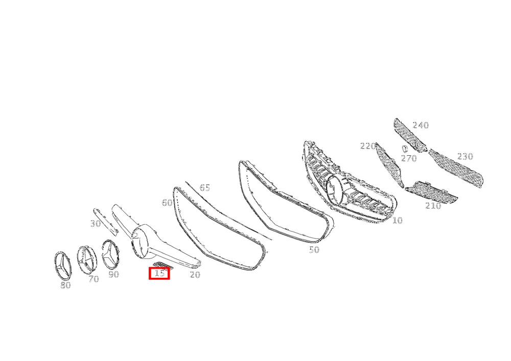 Шильдик AMG для S-класса 217 Mercedes-Benz A2178170300