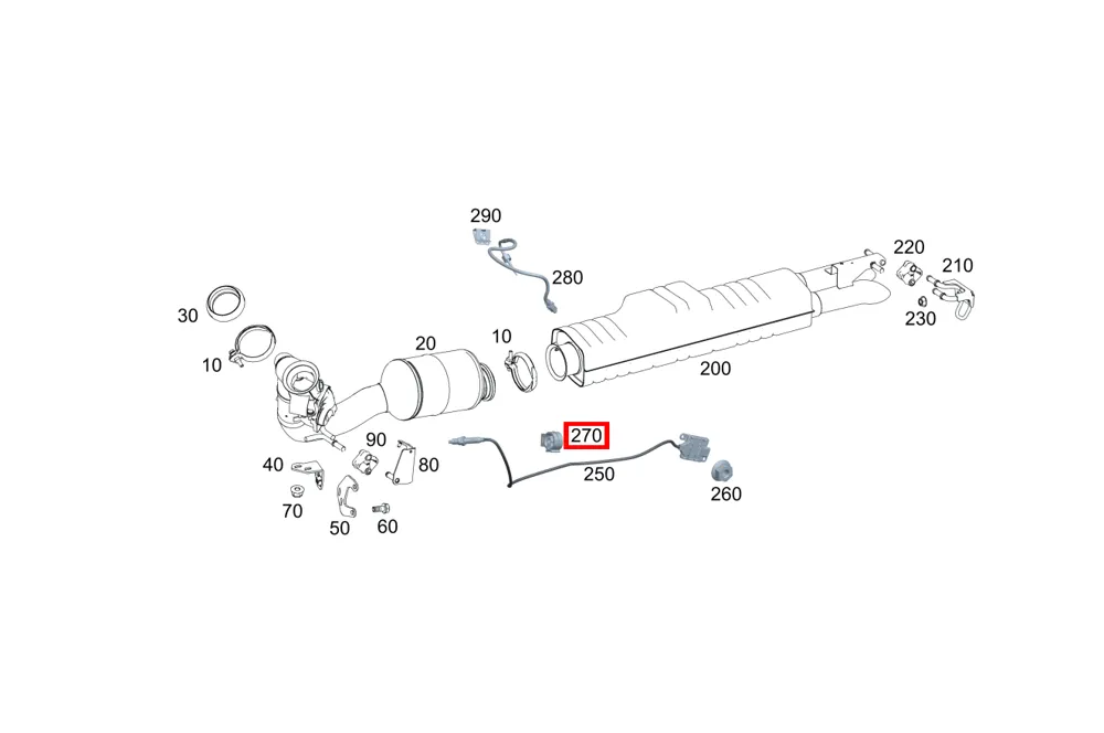 Держатель провода датчика NOx для G-класса 463 Mercedes-Benz A2185460000