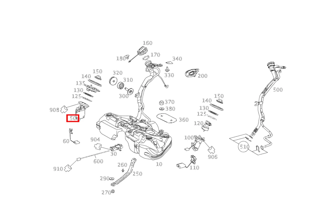 Топливный насос, топливный бак Mercedes-Benz A2214706094