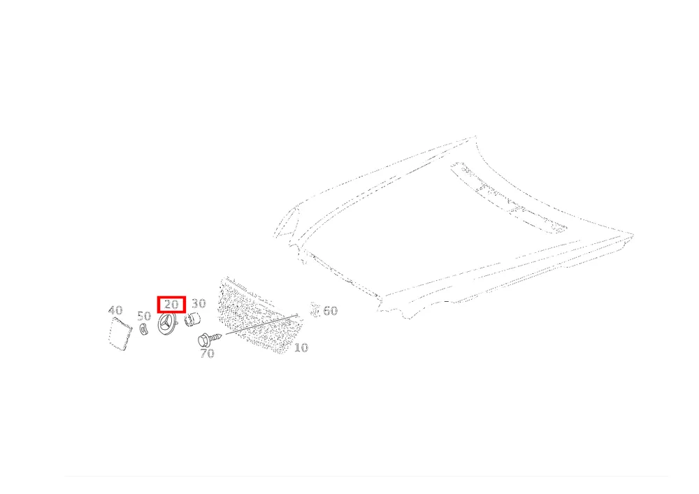 Эмблема решётки радиатора для E W212, S W221 Mercedes-Benz A2218170016