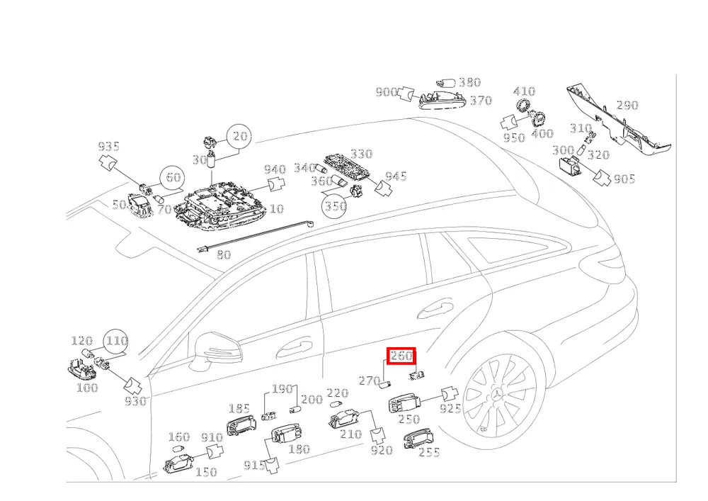 Патрон лампы, блок фонаря правый, 12V 3W, для CLS W218 Mercedes-Benz A2218250582