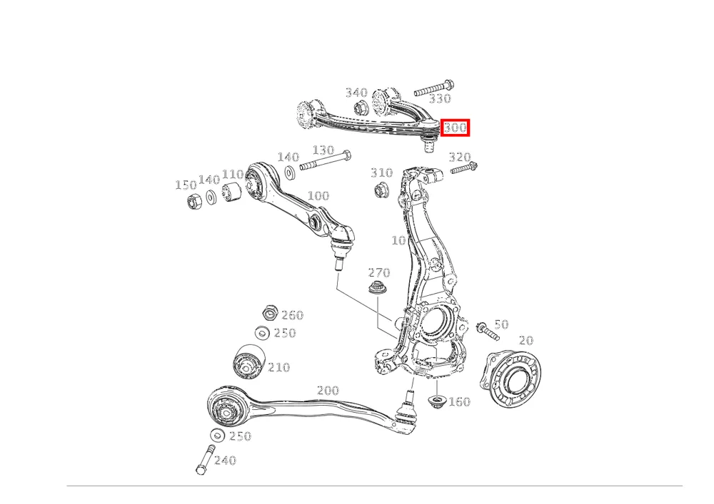 Рычаг подвески правый для S-Klasse W222 Mercedes-Benz A2223300607
