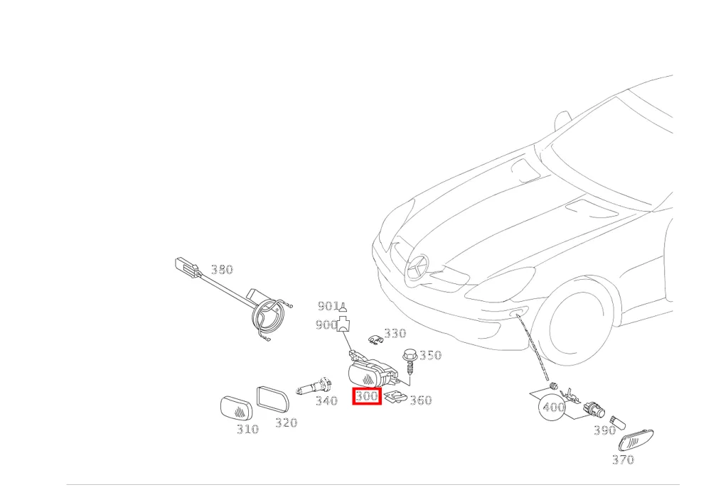 Противотуманная фара правая Mercedes-Benz A2308200556