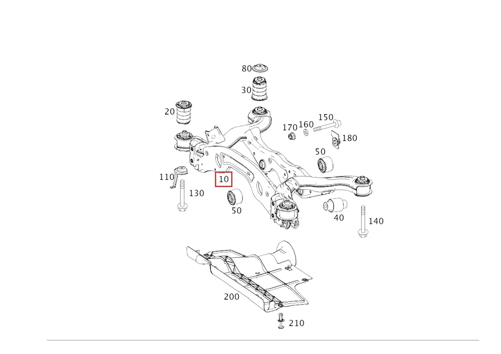 Подрамник для EQA и EQB Mercedes-Benz A2433501501