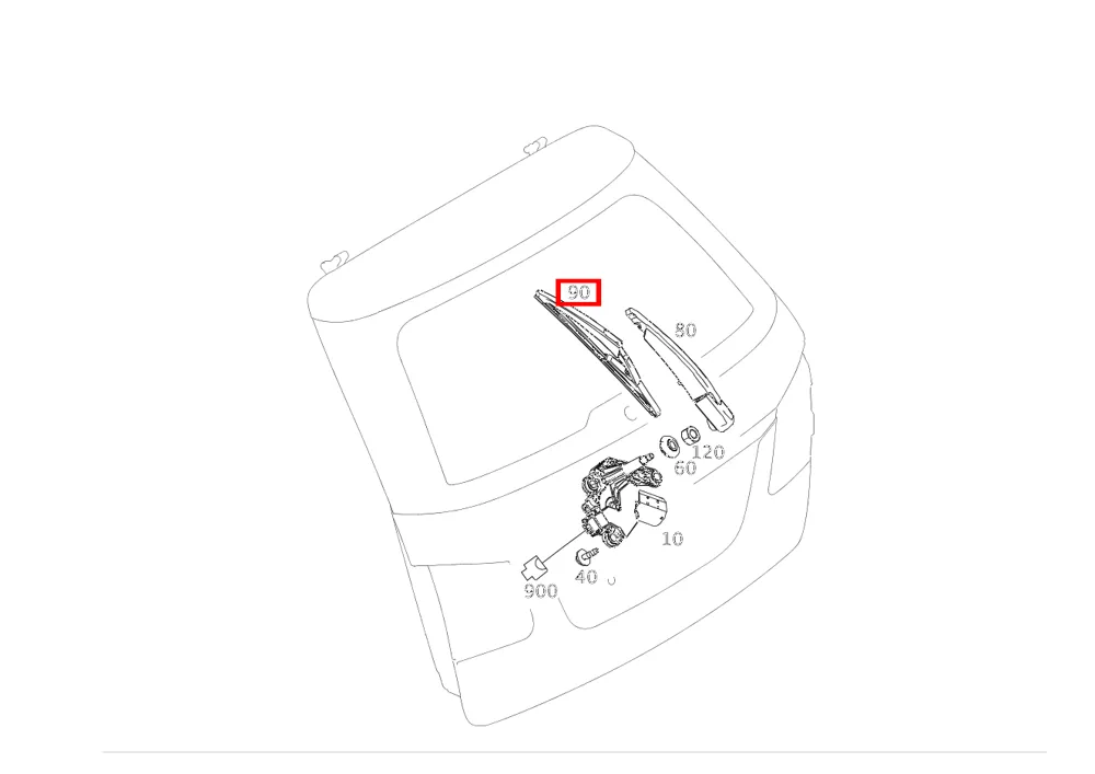 Щётка стеклоочистителя для B-класса 246 Mercedes-Benz A2468201045