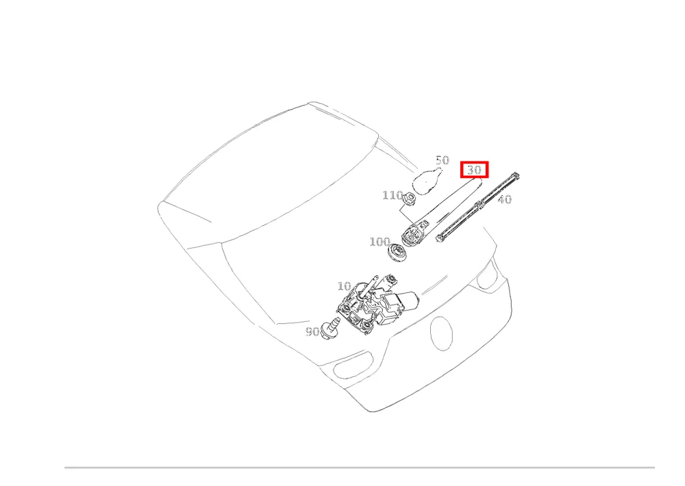 Рычаг заднего стеклоочистителя Mercedes-Benz A2478206400