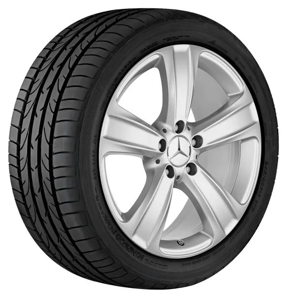 5-спицевый диск 18 дюймов 8J x 18 ET38, ванадиевое серебро Mercedes-Benz A25340121007X45