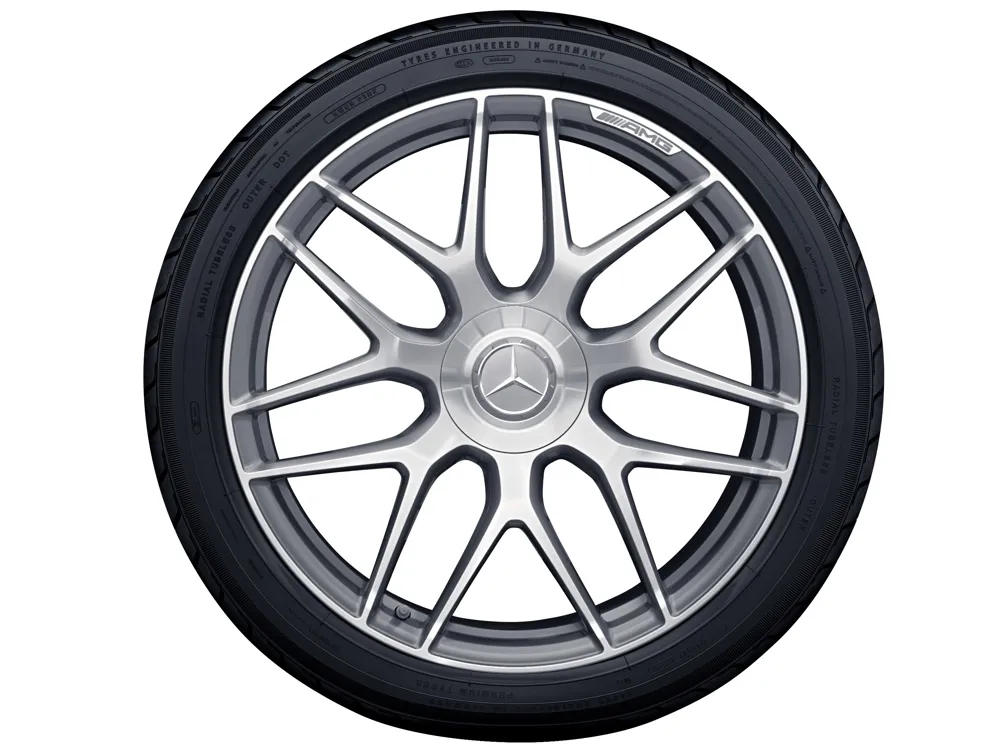 Кованый диск AMG, перекрёстные спицы, 21", 9,5J x 21 ET 30, титановый серый Mercedes-Benz A25340140007X21