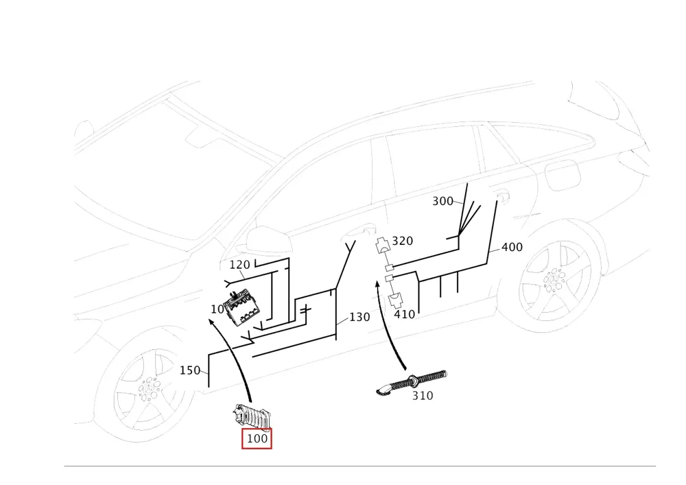 Жгут проводов для GLC и EQC Mercedes-Benz A2535401614