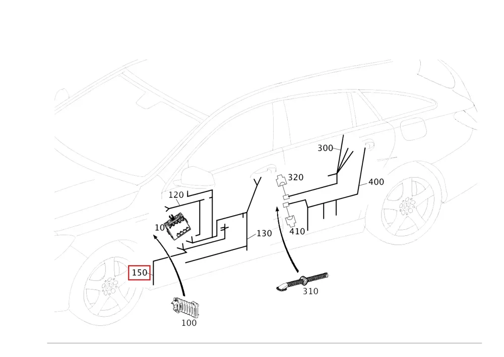 Жгут проводов для GLC и EQC Mercedes-Benz A2535407715