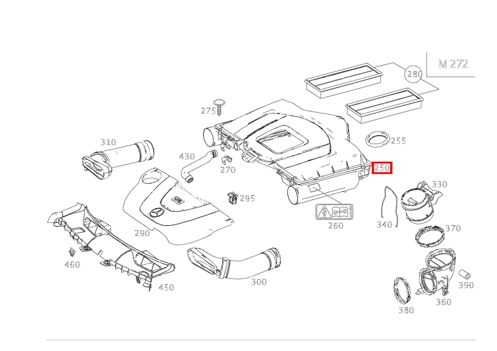Фильтр-глушитель для C 204 и E 207 Mercedes-Benz A2730902301