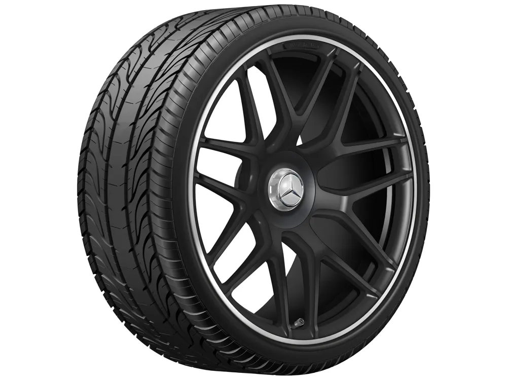 Кованый диск AMG, дизайн с перекрёстными спицами, 21", 11.5 J x 21 ET 30, чёрный матовый Mercedes-Benz A29040109007X71