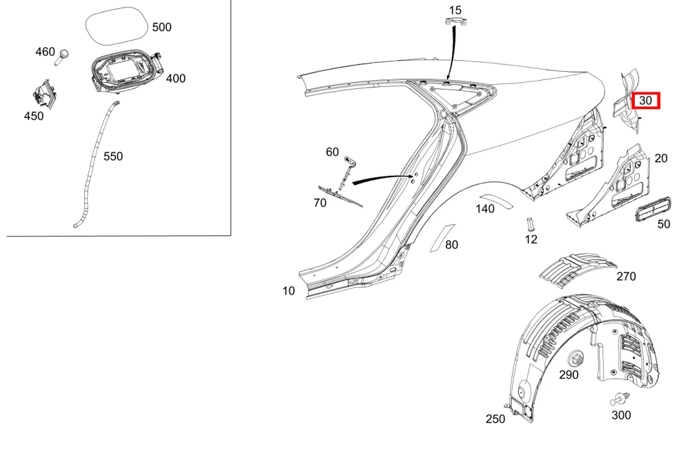 Опора правая для AMG-класса 290 Mercedes-Benz A2906306800