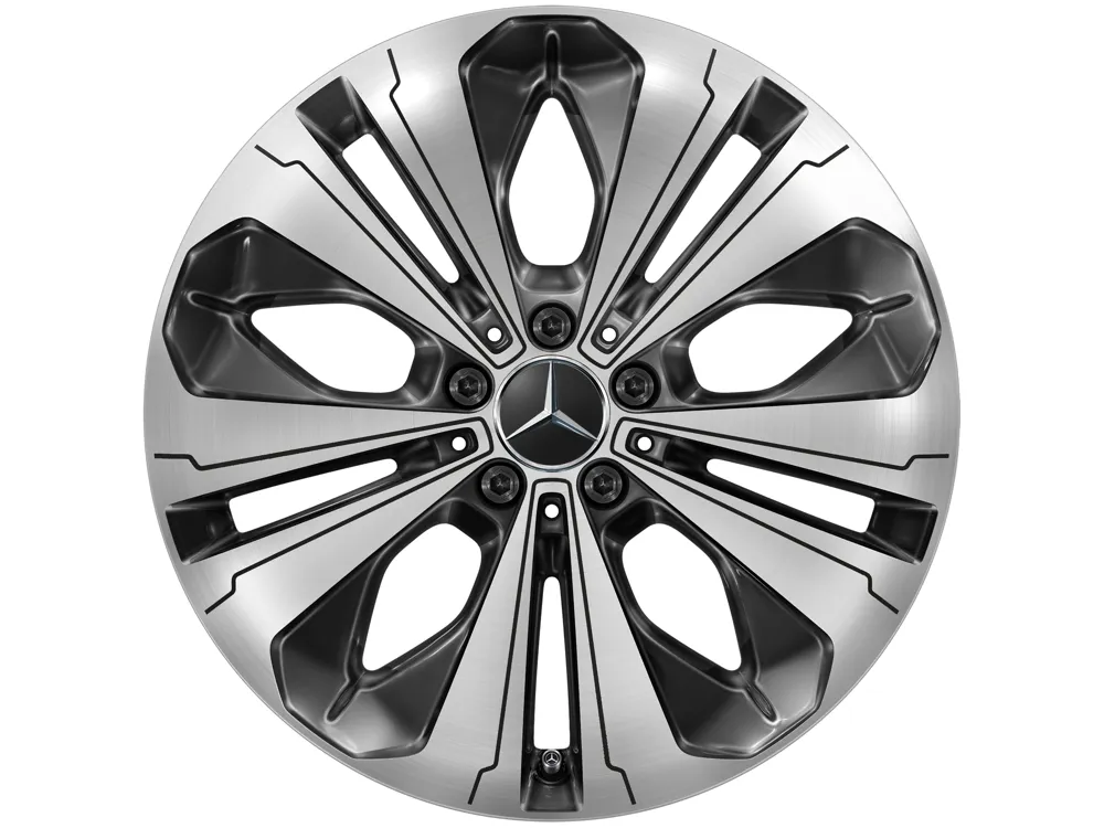 Колёсный диск Aero 5 двойных спиц 19" 7,5J x 19 ET32 чёрный с проточкой Mercedes-Benz A29340113009Y73