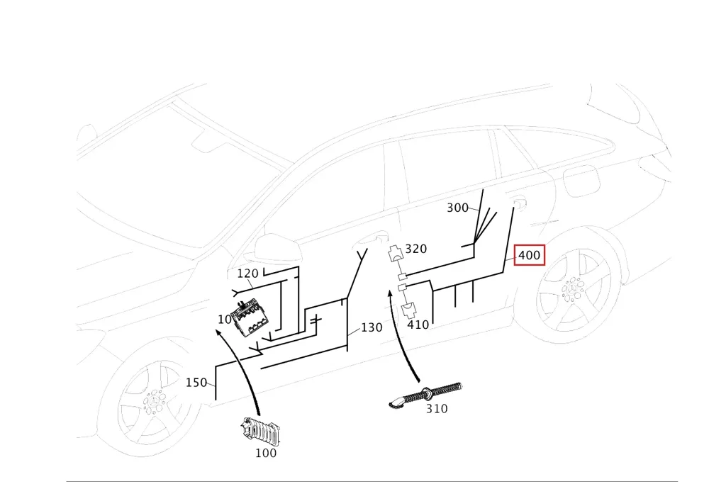 Электрический жгут проводов для EQE 350, EQE 500 и AMG EQE 53 Mercedes-Benz A2945405304