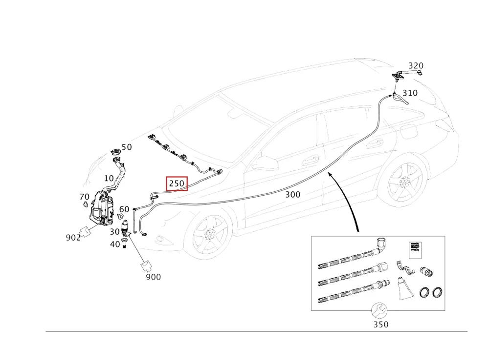 Шланг для EQE 350 и EQE 500 4MATIC Mercedes-Benz A2948606200