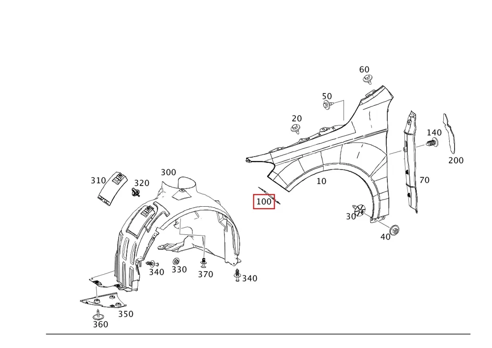 Консоль задняя левая для EQE и Mercedes-AMG EQE 43 4MATIC Mercedes-Benz A2958809100
