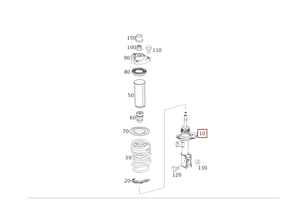 Пневмостойка для EQS 580 4MATIC, EQS 450 4MATIC и EQS 450 Mercedes-Benz A2963204700