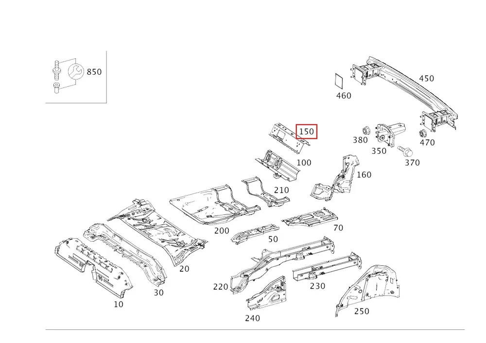 Консоль для EQE, EQS Mercedes-Benz A2966105901